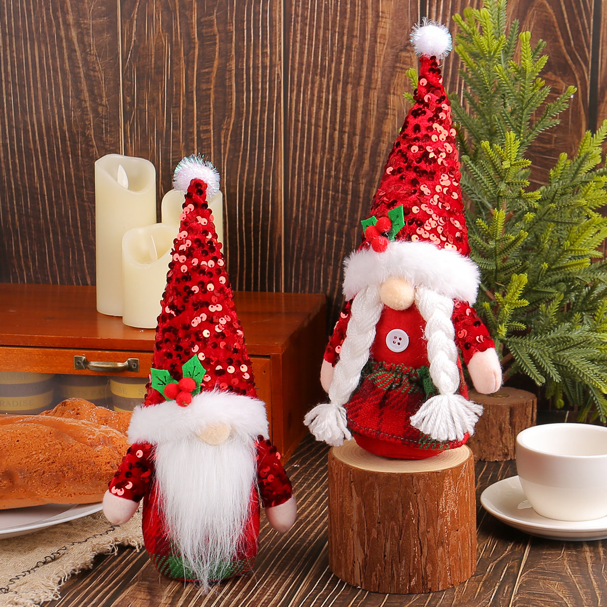 Christmas gnome with glittery hat