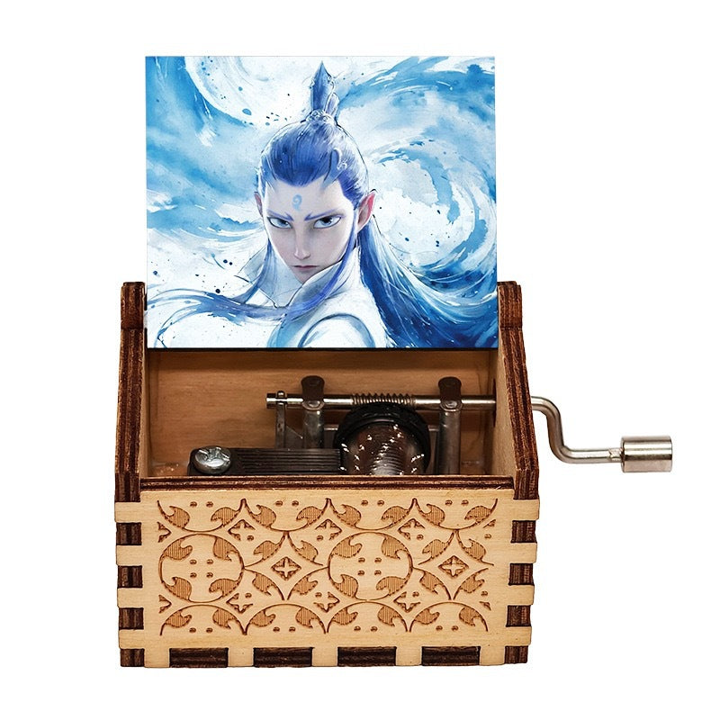 Small wooden music box with UV printing