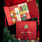 Christmas Advent Calendar Gift Box, 24 Compartments, Fabric