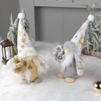 Gnome figure with hat in gold and silver look