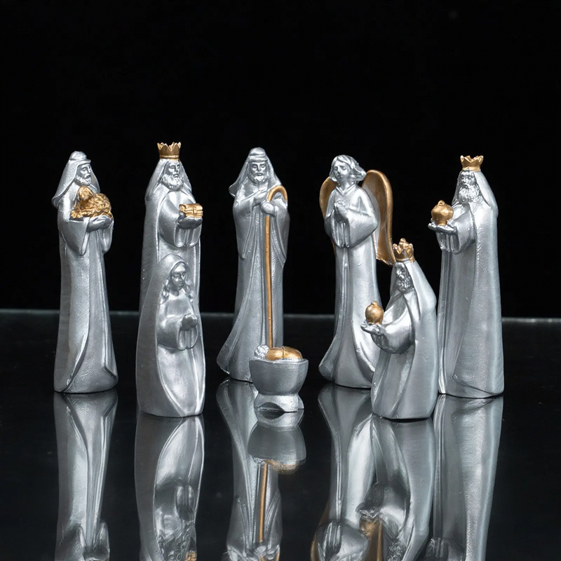Christmas Nativity Figures Set made of resin