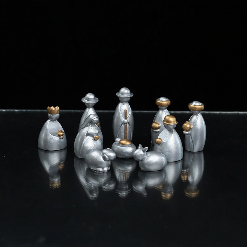 Nativity figures set made of resin