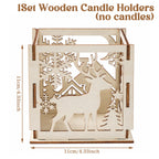Christmas wooden lampshade decoration