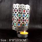 Rotating tealight holder made of brass, Christmas design