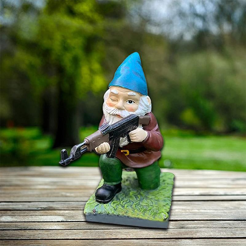 Zevolim| Military Garden Gnome with Camouflage Uniform