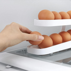 Automatic Scrolling Egg Rack Holder Storage Box with Gravity-Fed Dispensing