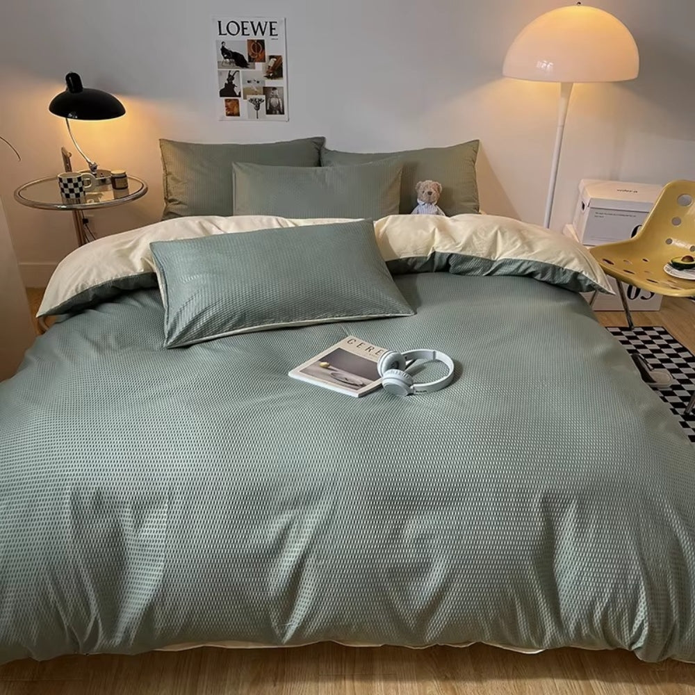 Zevolim| Beaumont Ultra-Soft Waffle Duvet Set | 3pcs Set