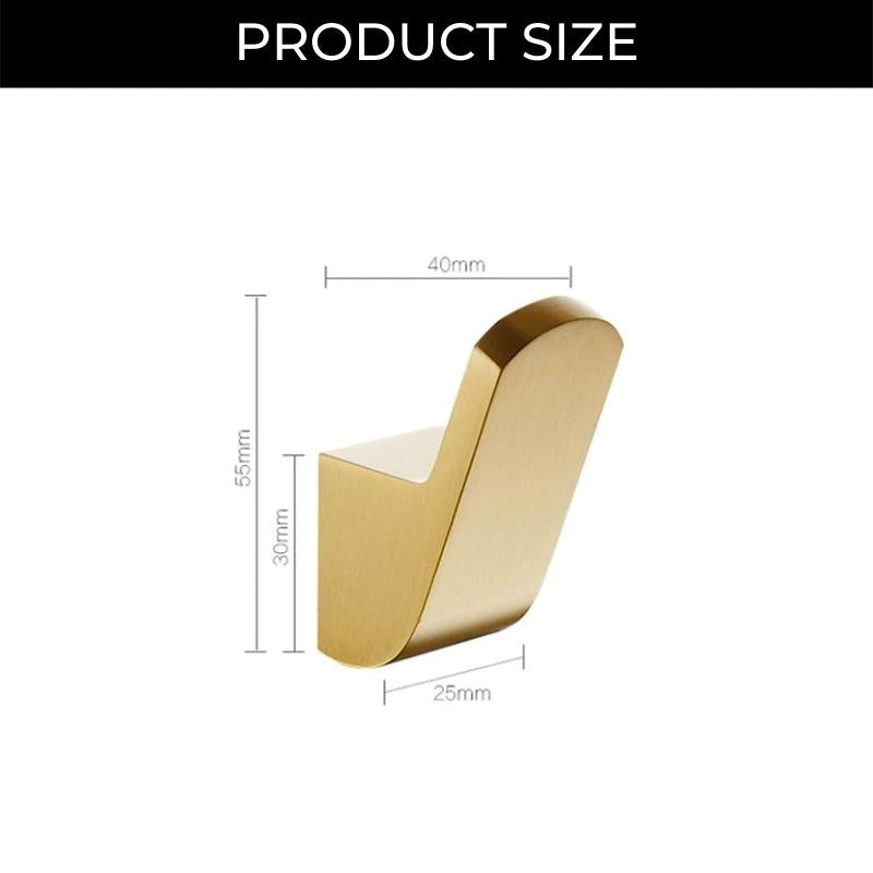 Golden Brass Wall Hook for Robes and Coats