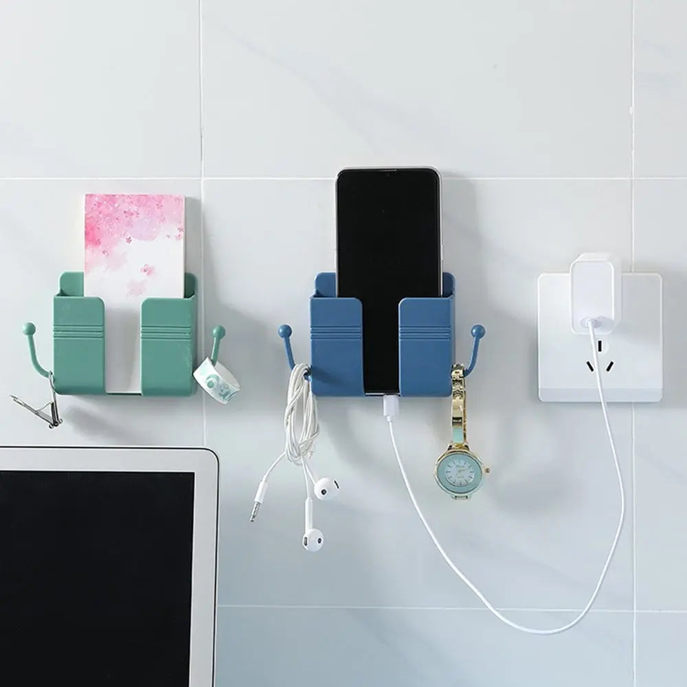 Wall mount for phone & remote control – Practical 2-in-1 organizer