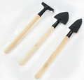 Zevolim| 3-piece garden tool set with wooden handles – Handy shovel, rake, and hoe for garden maintenance