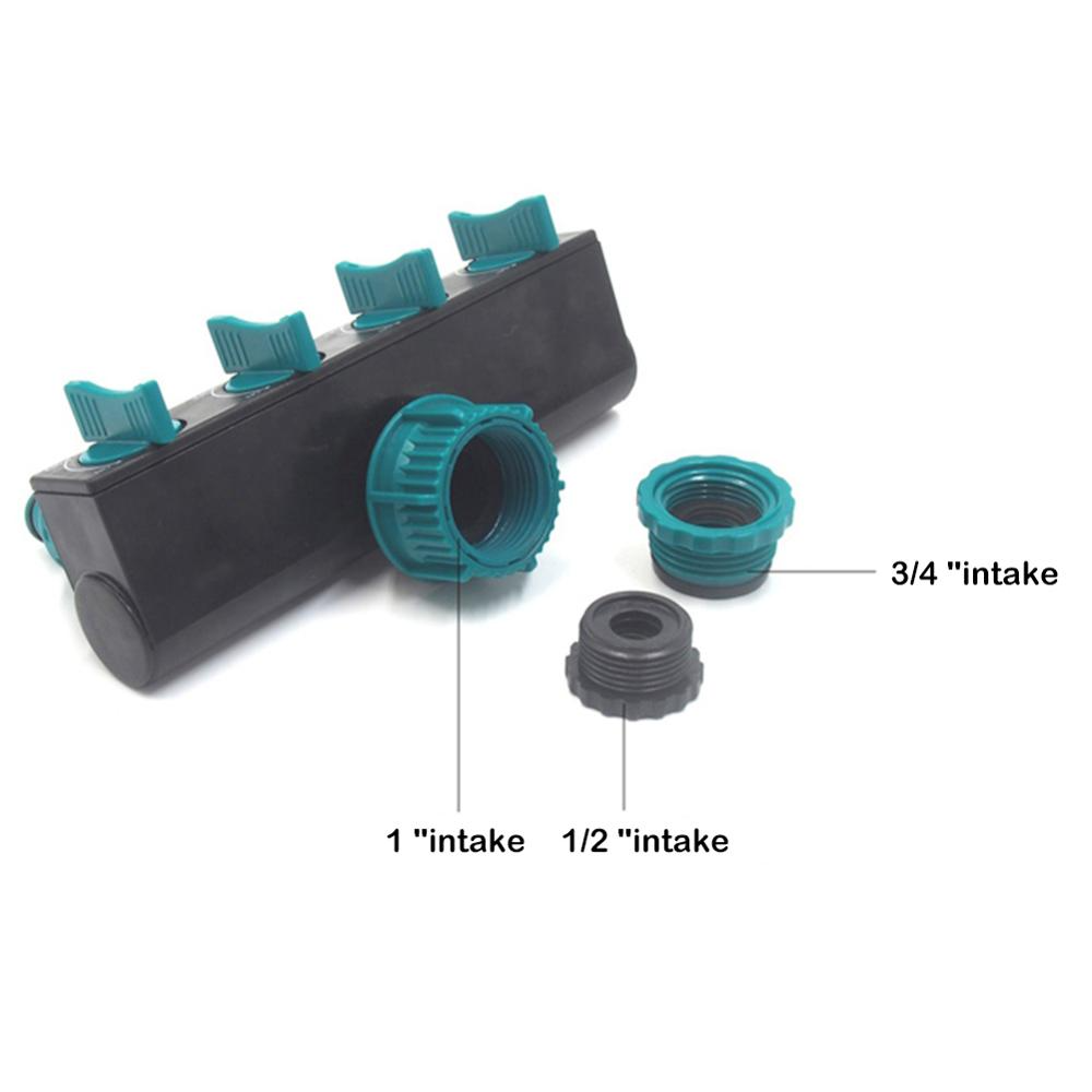 Zevolim| Universal 4-way garden hose splitter – Adjustable faucet splitter