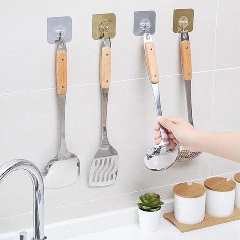 Seamless Adhesive Wall Hooks, 10–30 Piece Options, with 15 lb Capacity