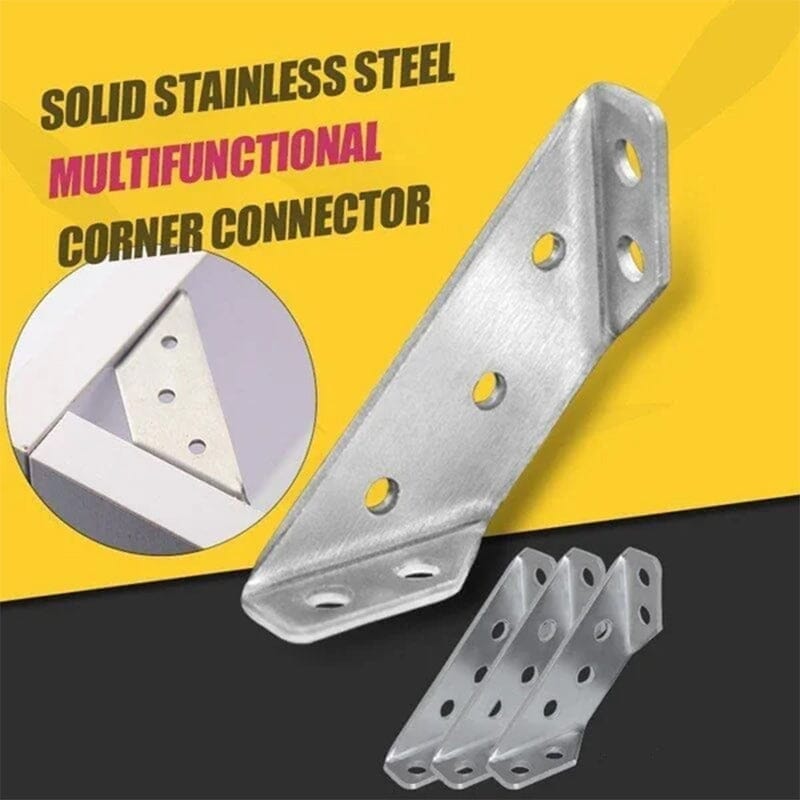 Universal Stainless Steel Furniture Corner Connectors (10 pieces)