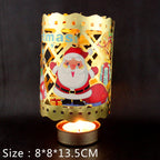 Rotating metal candle holder, round