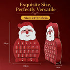Wooden Christmas Advent Calendar, 24 Compartments