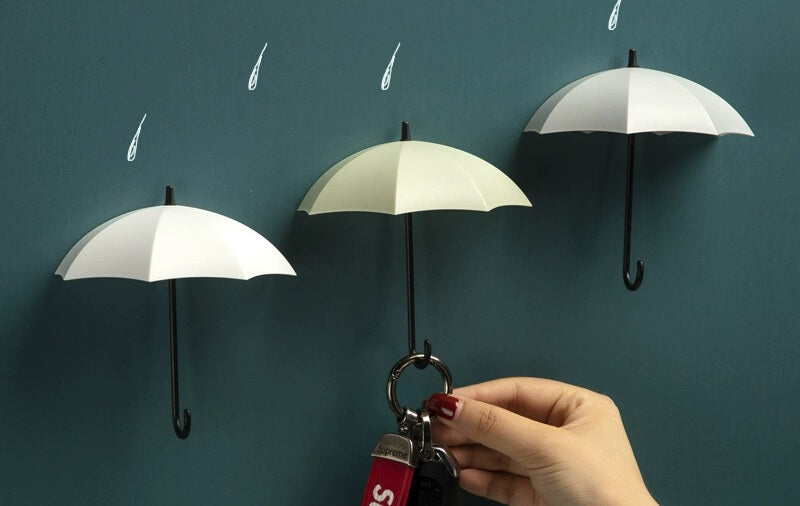 Cute Umbrella Wall Hook - No-Drill Key & Coat Hanger