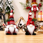 Christmas elf figure with knitted hat, standing