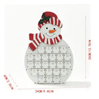 Wooden Christmas Advent Calendar with Snowman Design