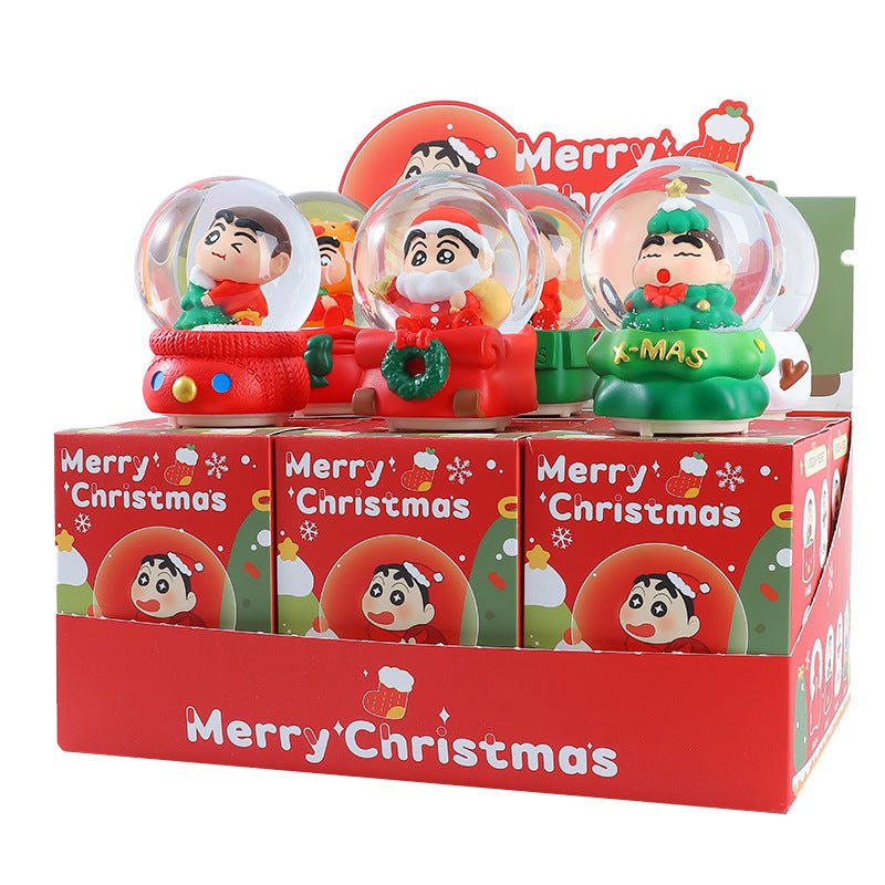 Christmas snow globe blind box with star motif