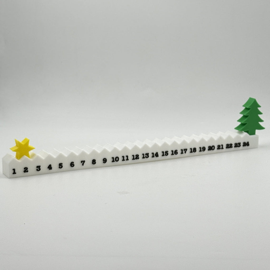Christmas Advent Calendar made of PLA, table decoration