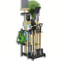 Zevolim| Heavy-Duty Black Metal Garden Rack – Durable Outdoor Tool & Hose Storage Organiser