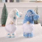 Christmas Elf Figurine with Snowflake Design