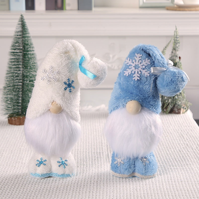 Christmas Elf Figurine with Snowflake Design