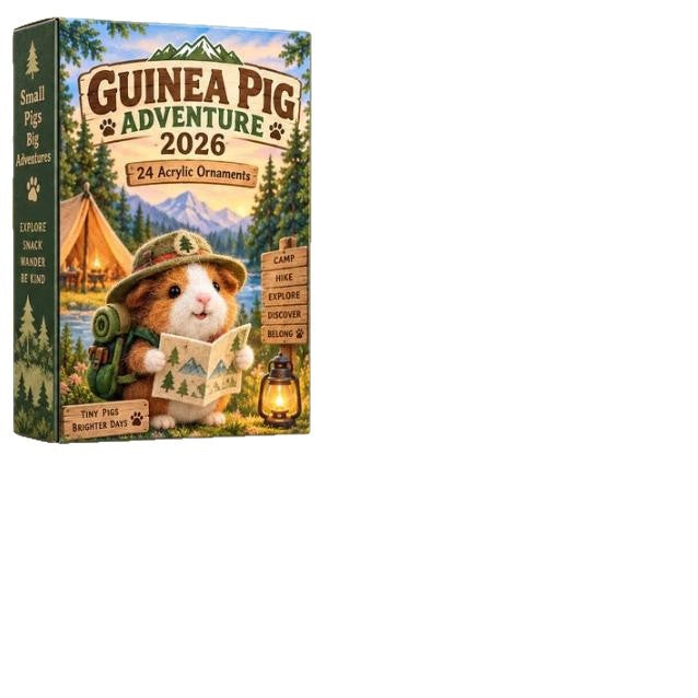 Guinea Pig Advent Calendar with Acrylic Ornaments