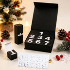 Christmas Advent Calendar Gift Box, 16.5x16.5x5cm