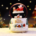 Christmas snow globe with music and light