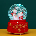 Decorative snow globe music box with light and music
