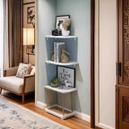 Corner shelf made of dense plywood, multi-layered