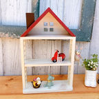 Decorative wooden Christmas house in two sizes