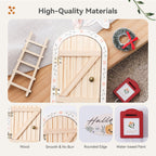Christmas Elf Door made of wood, decorative toy
