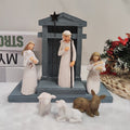 7-piece crib figures set made of resin