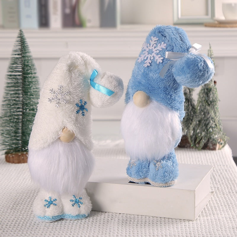 Christmas Elf Figurine with Snowflake Design