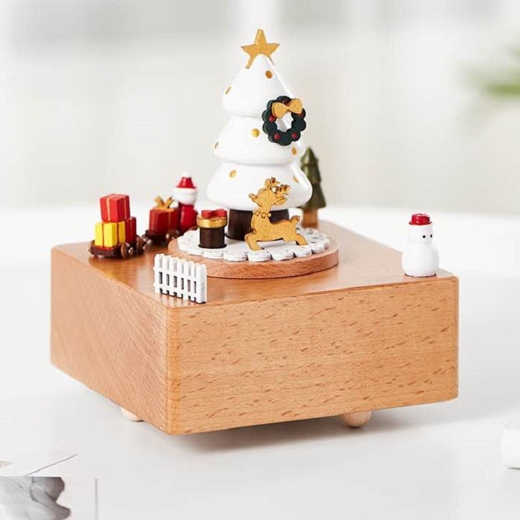 Music box made of beech wood