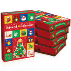 Christmas Advent Calendar Boxes, 24 compartments, set of 5