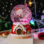 Christmas snow globe with Santa on motorcycle