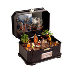 Christmas music box made of resin with lighting