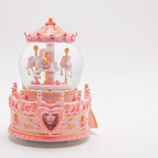 Crystal music box with carousel design