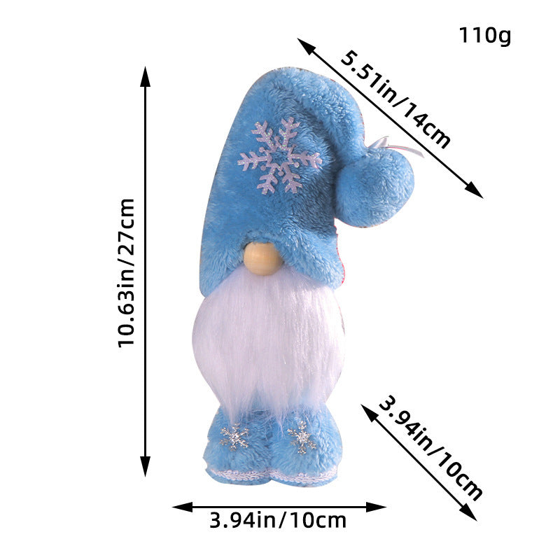 Christmas Elf Figurine with Snowflake Design