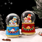 Christmas snow globe with music and light