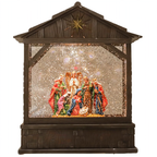 Christmas Nativity Music Box with Snow Effect