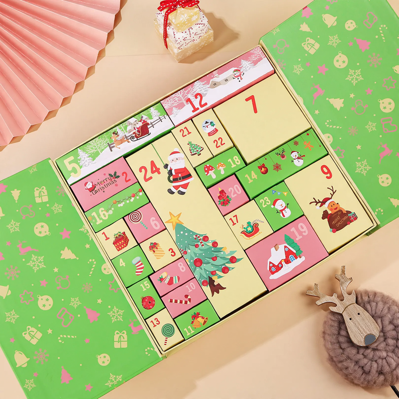 Empty Advent calendar gift boxes, 24 compartments