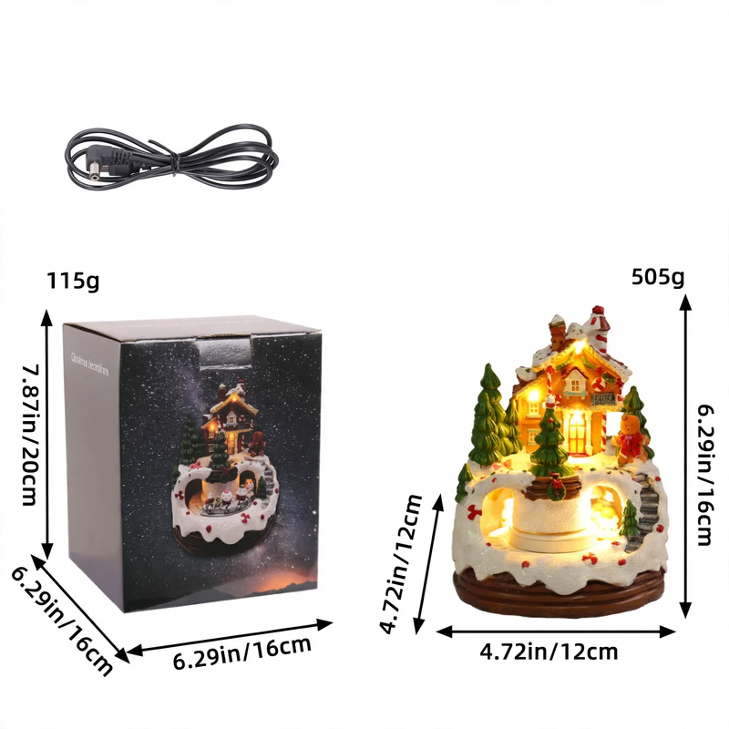 Illuminated music house with night light function