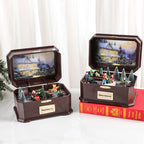 Rotating Christmas music box with LED light