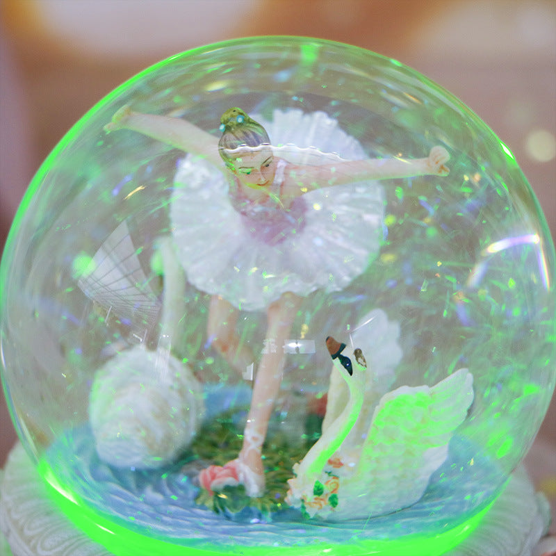 Music box with dancing ballerina and carousel