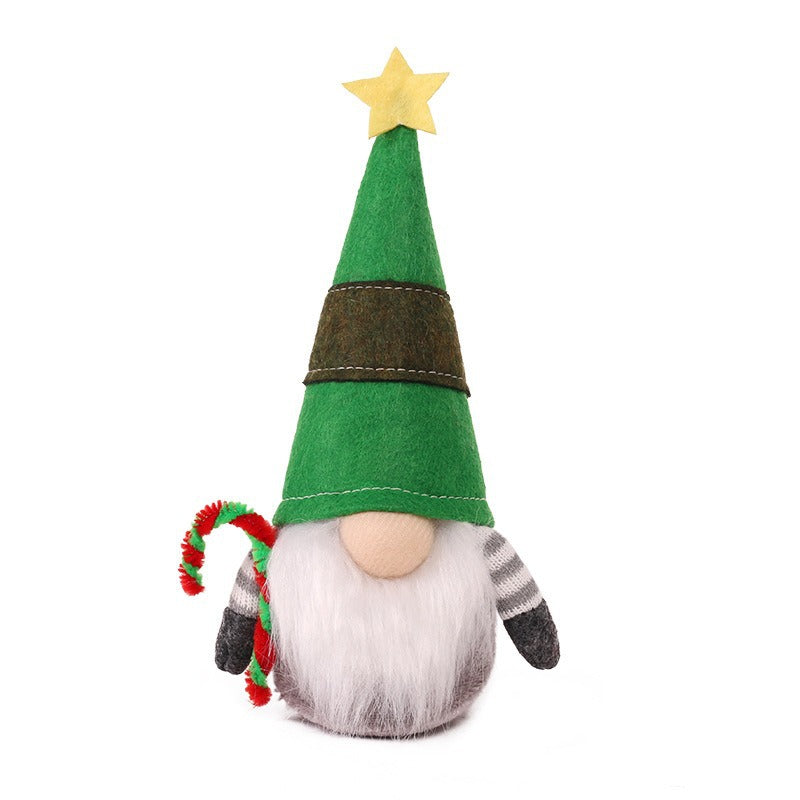 Christmas elf figure with star and antlers, 18x7 cm