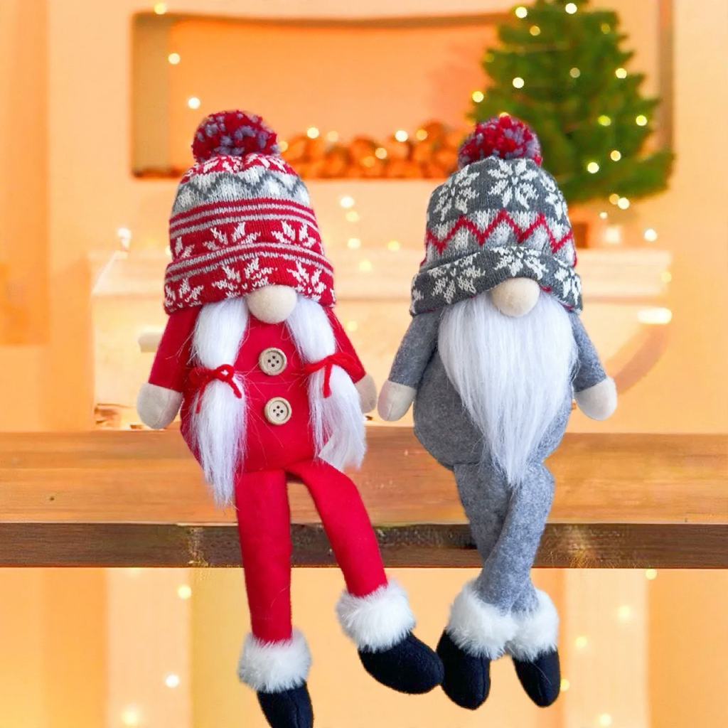 Christmas Elf with Long Legs, Textile Mix